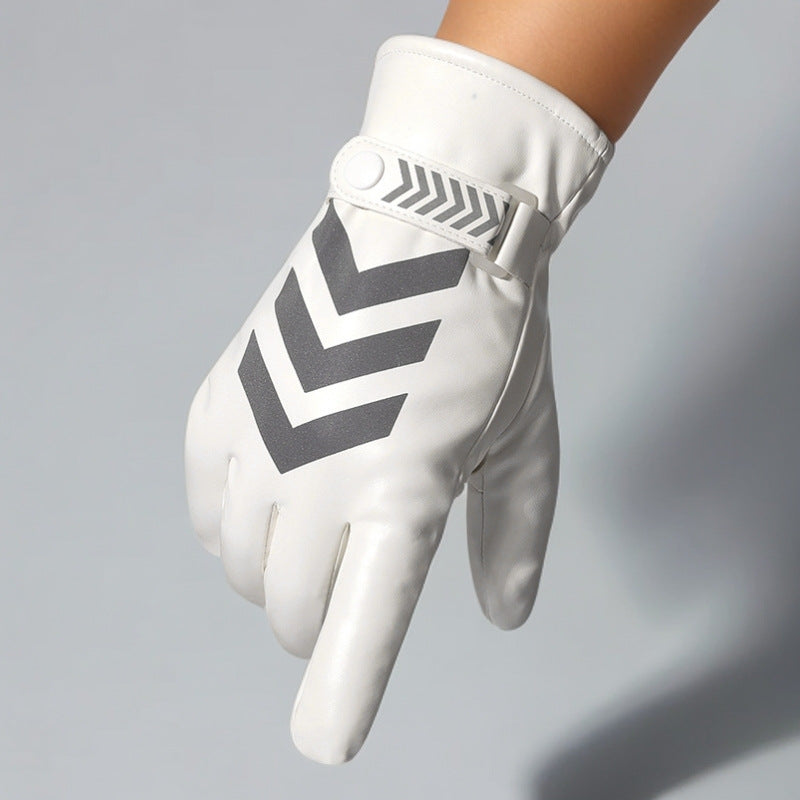 Fleece-lined Warm Winter Non-slip Reflective Gloves