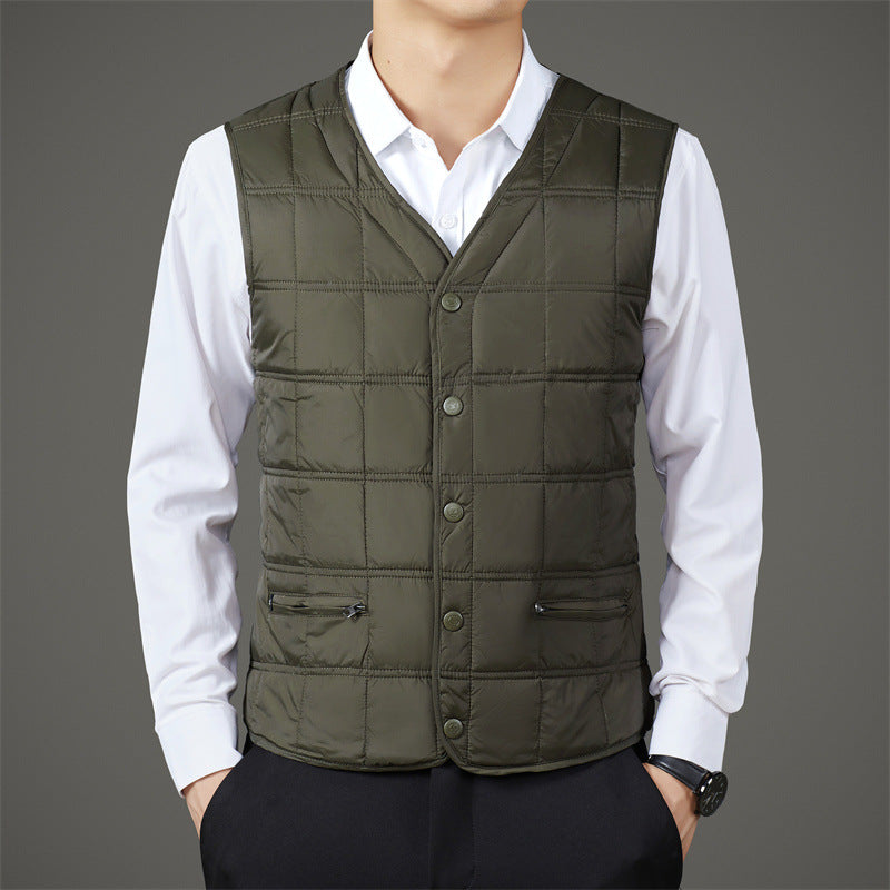 Vest Waistcoat Thermal Liner Dad-style Plus-size Vest