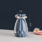 Frosted Glass Vase With Dried Flowers Indoor Table Setting