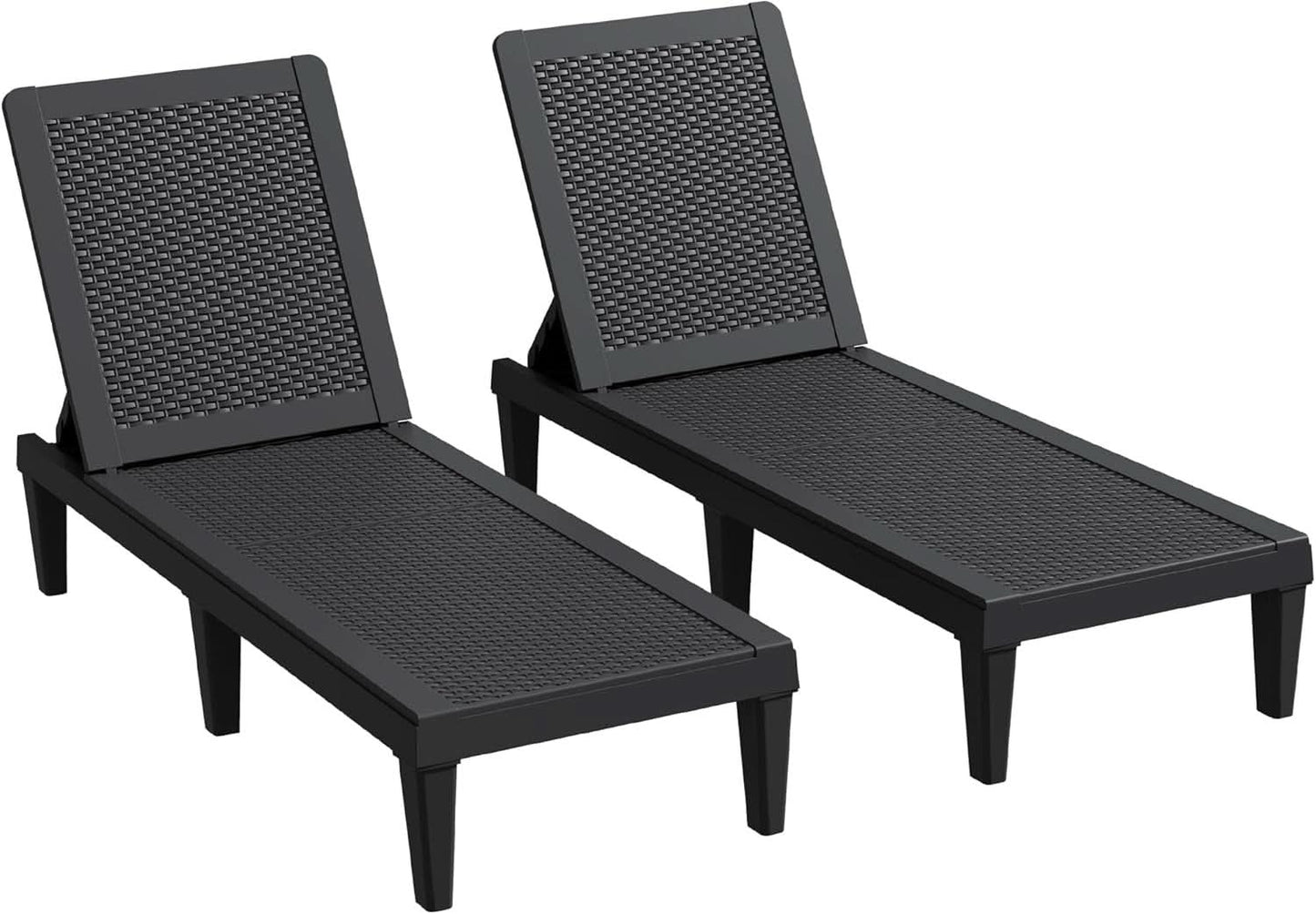 Adjustable Outdoor Chaise Lounge Chairs Set for Relaxation