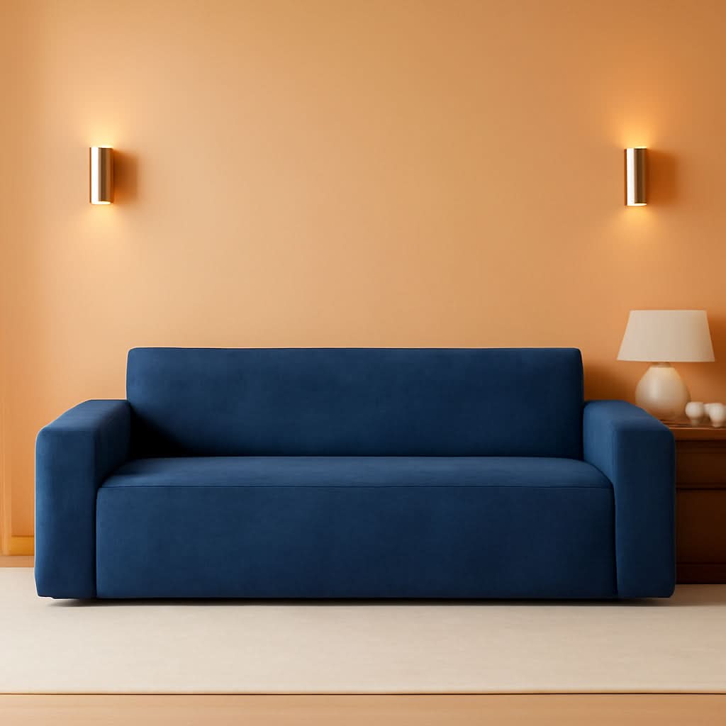 Sofa In A Box Memory Foam 3 Seater Grey Corduroy Fabric
