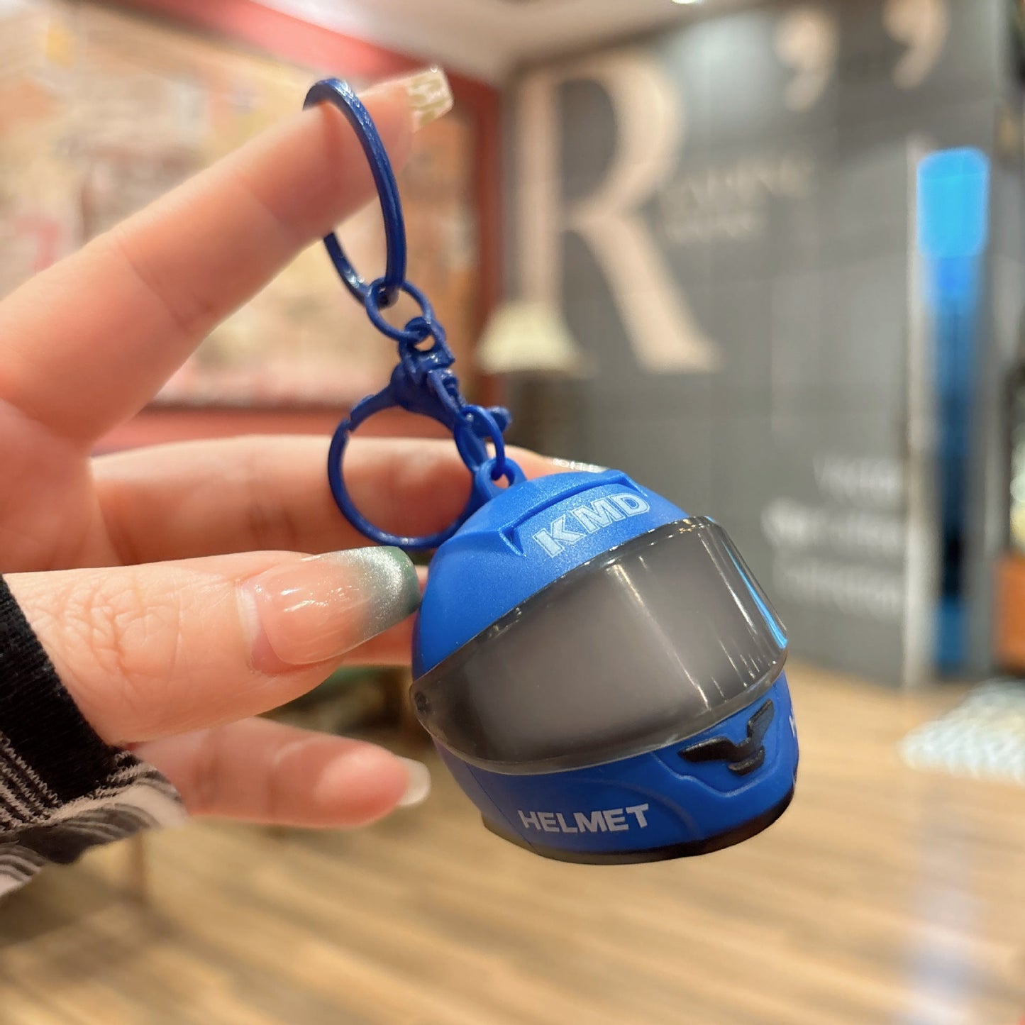 Creative Illuminated Helmet-shaped Keychain