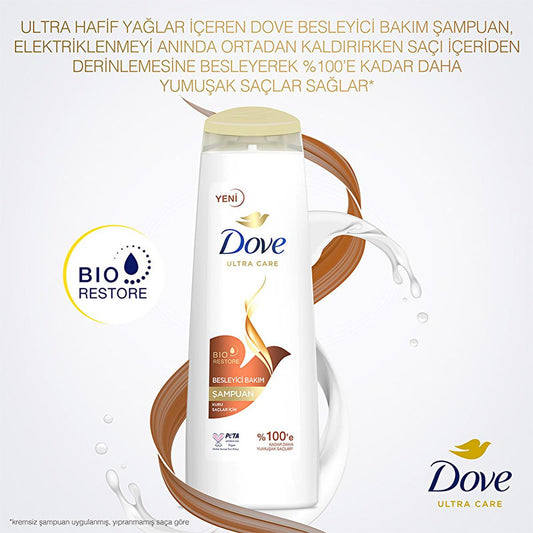 Dove Nourishing Shampoo for Dry Hair - Vegan, 100% Softness, 13.53 fl oz