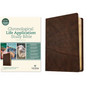 NLT Chronological Life Application Study Bible, Second Edition (Leatherlike, Heritage Oak Brown) - Imitation Leather