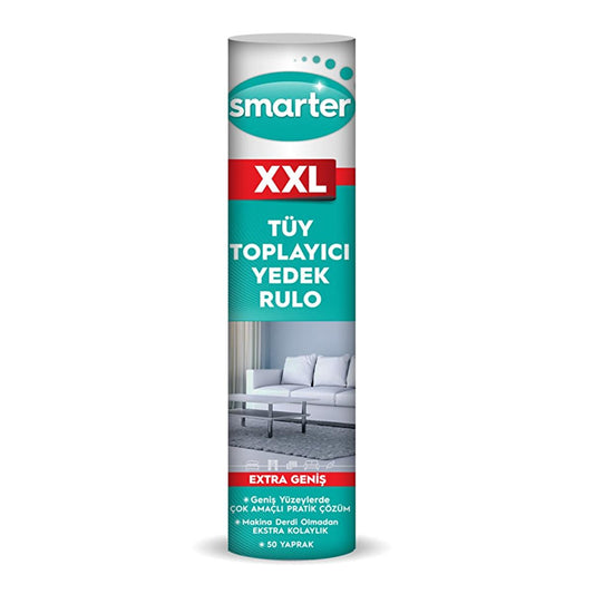 Smarter XXL Lint Roller Refill: Extra Large Wide Lint Remover for Pet Hair, Carpets, Furniture & Hard Floors - Ultimate Cleaning Efficiency.