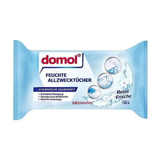 Domol Surface Cleaning Wipes - 50 Count, Multi-Purpose, Eco-Friendly Cleaning Cloths for Home & Travel