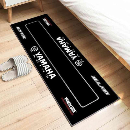 Motorcycle-Themed Carpet Display Mat