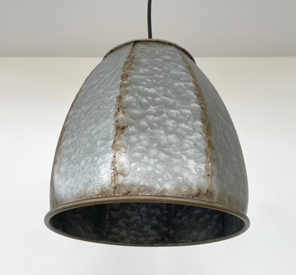 Rustic Octagon Galvanized Dome Industrial Pendant Light Fixture