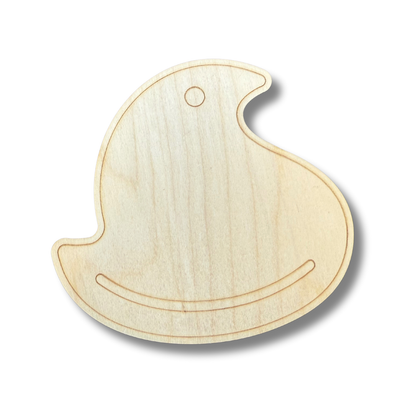 Unfinished Wood Etched Marshmallow Chick Shape | Paint By Line Crafts | up to 30" DIY