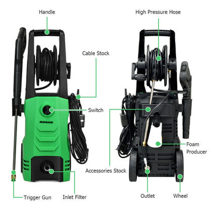 3500PSI Electric Pressure Washer with Wheels