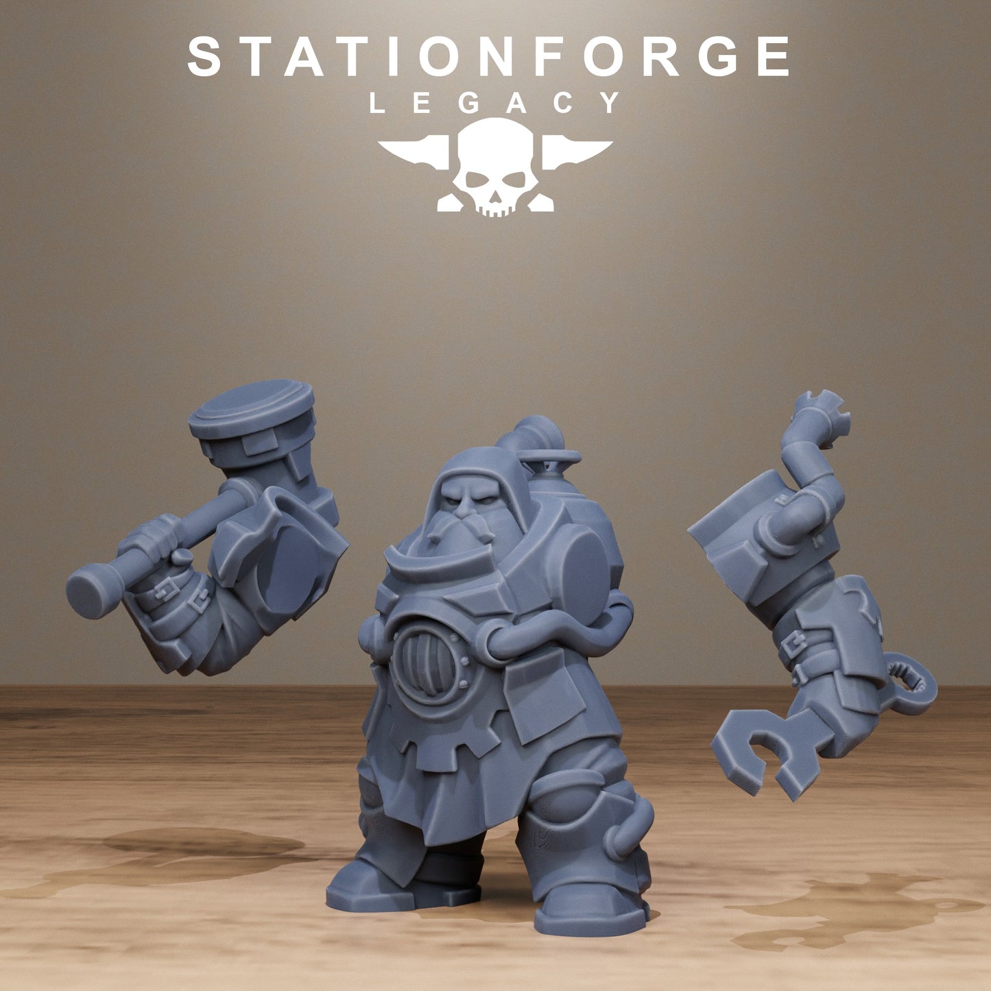 3D Printed Ironvale Dwarf Leaders by Stationforge Miniatures
