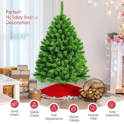 Snow Flocked Artificial Christmas Tree with Metal Stand