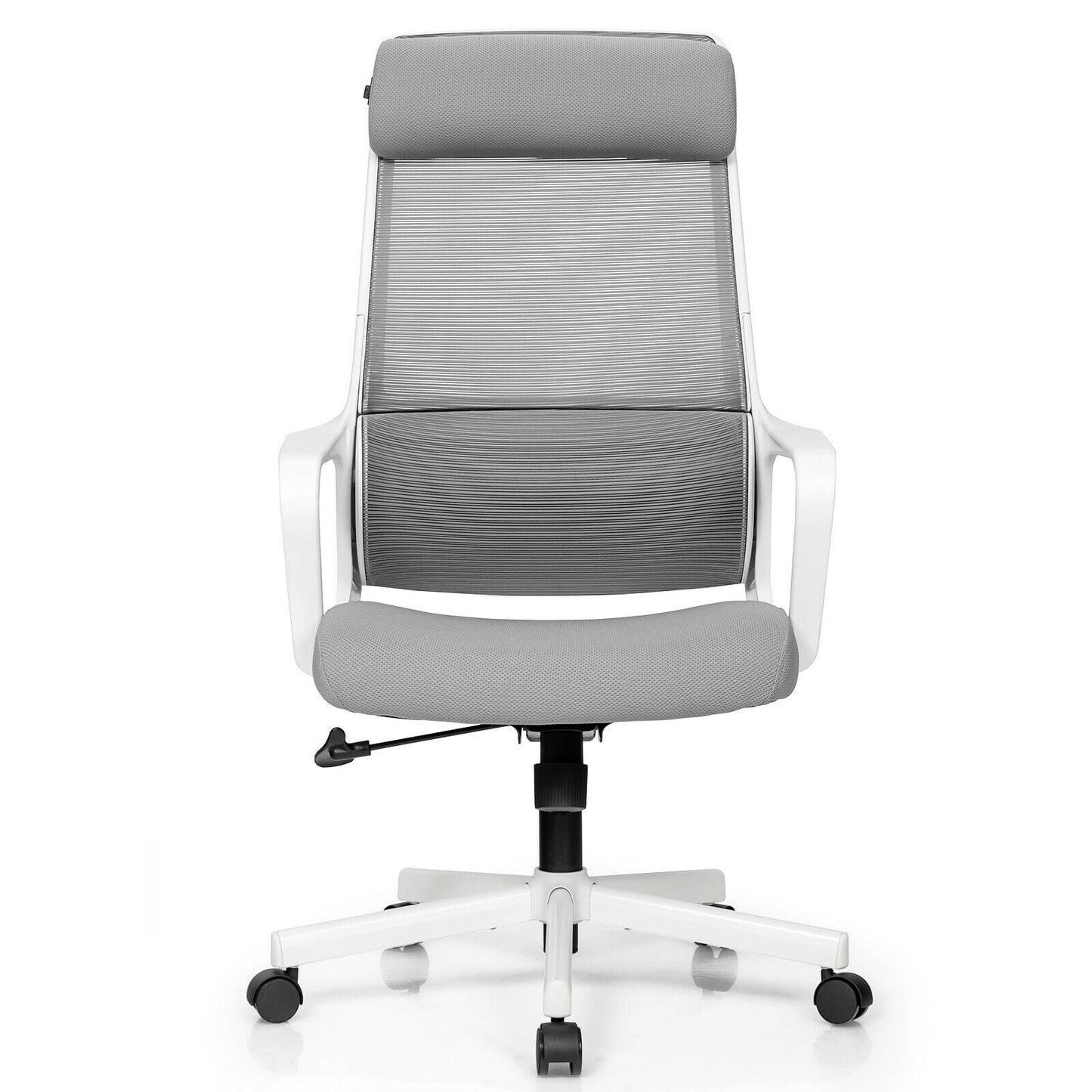 Adjustable Mesh Office Chair with Heating Support Headrest