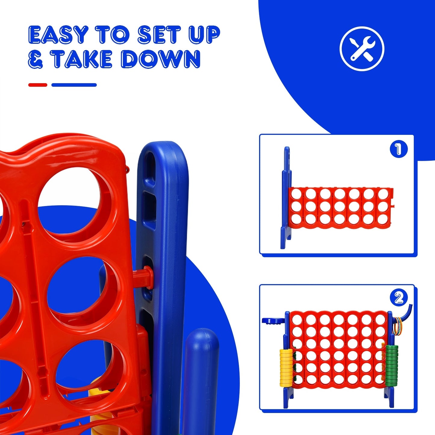 2.5Ft 4-to-Score Giant Game Set-Green