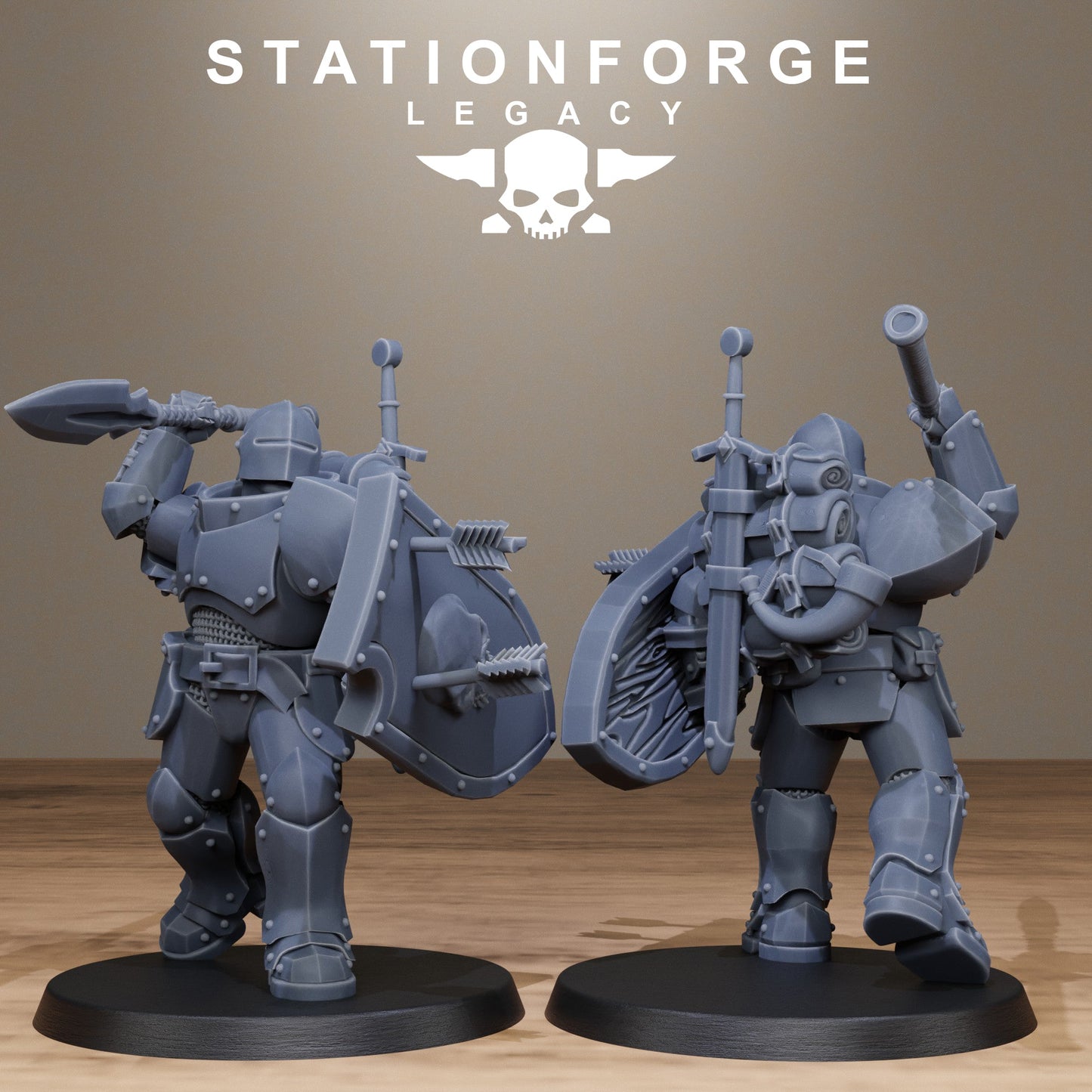 3D Printed Solaris Spearmen by Stationforge Miniatures