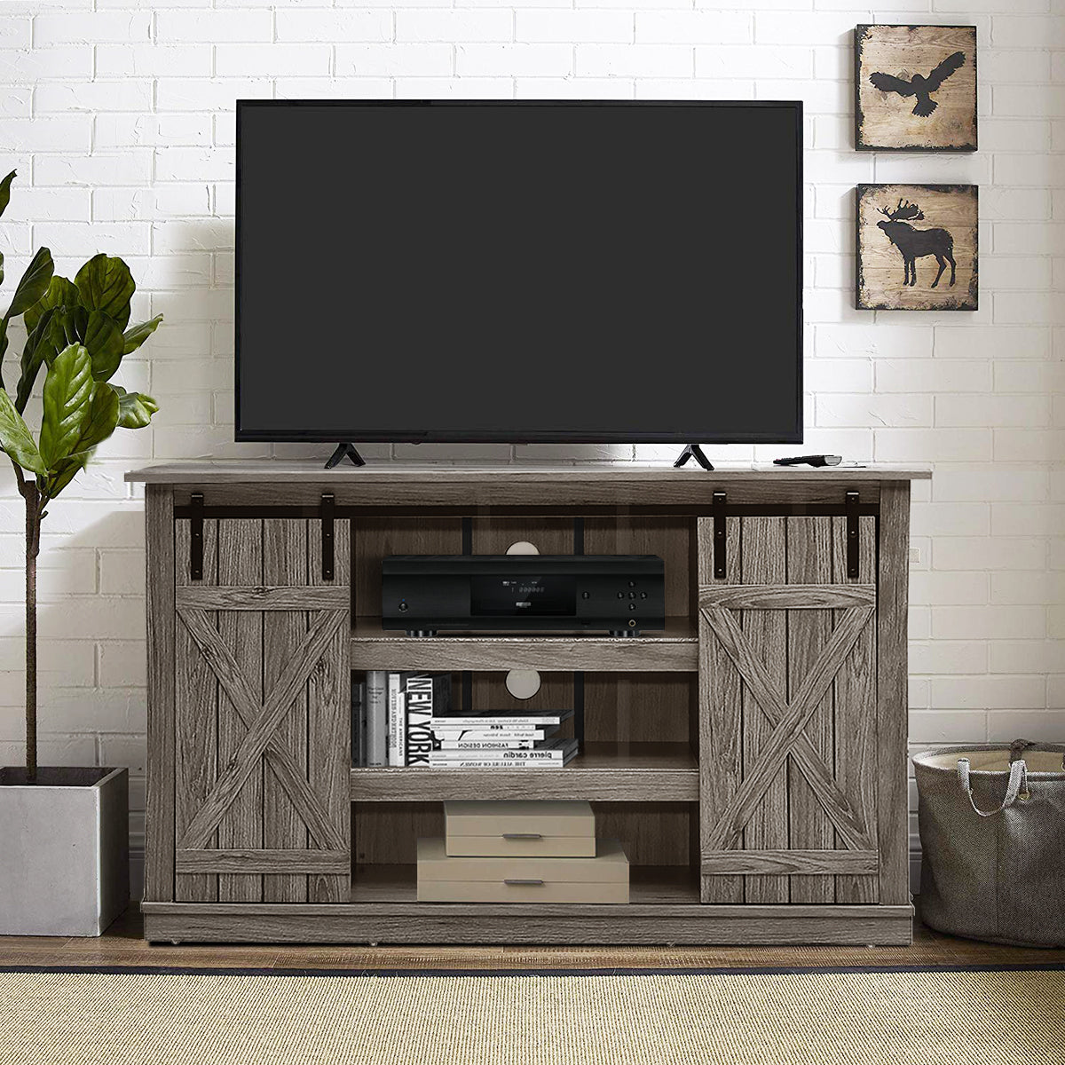 Sliding Barn TV Stand Console Table
