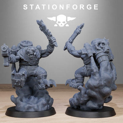 3D Printed Orkaz Flyers by StationForge Miniatures