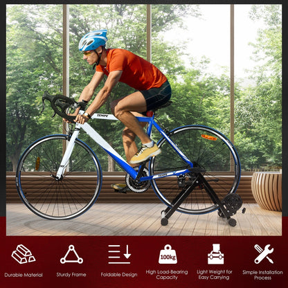 Folding Indoor Bike Trainer Stand for 26-28 Inch Wheels