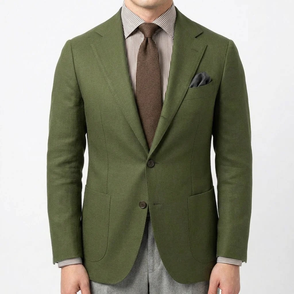 Mens Casual Plaid Jacket With Digital Print