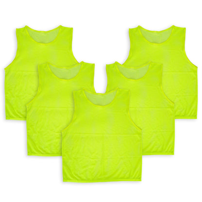 5Pcs Mesh Scrimmage Vests Soccer Basketball Team Training Pinnies Jerseys Shirt Adult Plus Size