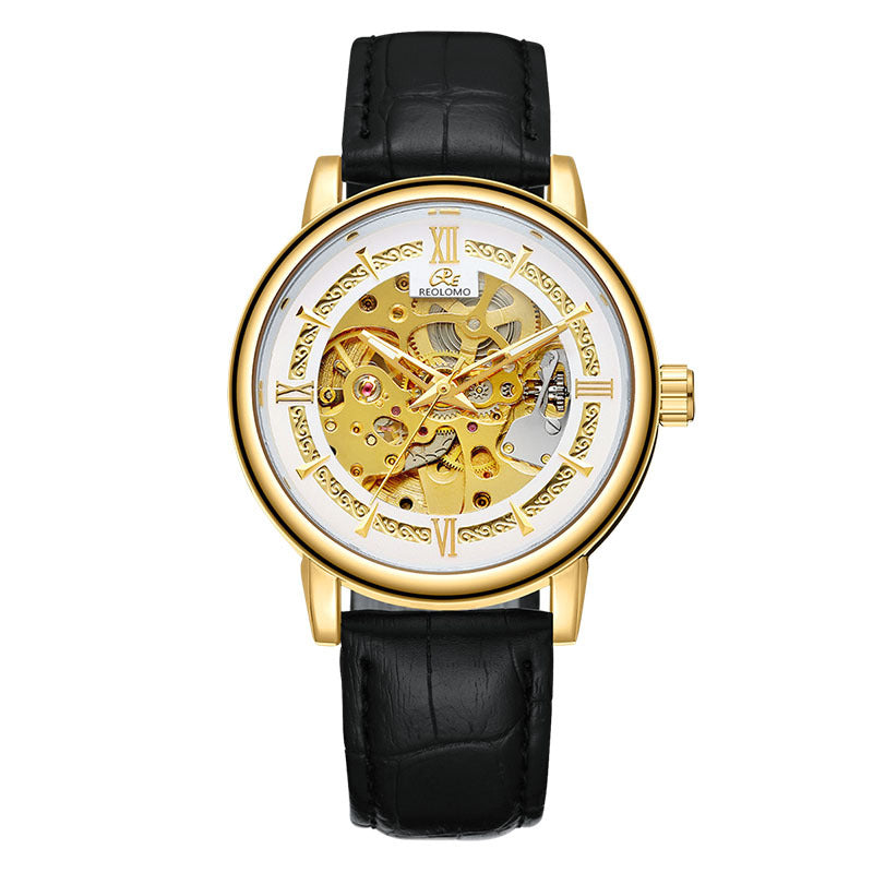 European And American-style Mens Fashionable Hollow-out Mechanical Watch