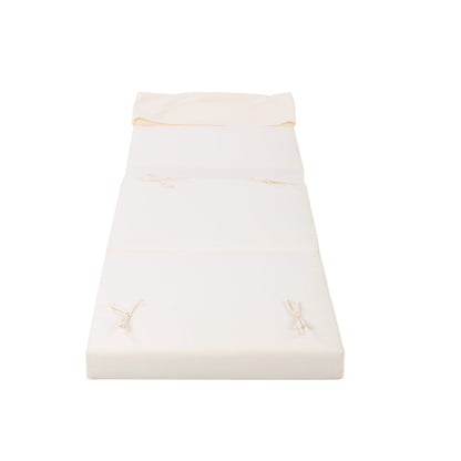 Chaise Lounge Acacia Wood Black 4-Position Cream Cushion 79in