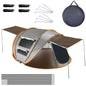 3-4 Person Pop Up Tent Automatic Setup Camping Tent Waterproof Instant Setup Tent with 2 Mosquito Net Windows Carrying Bag for Hiking Climbing Adventu