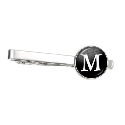 Letter Tie Clip Decoration With French Shirt