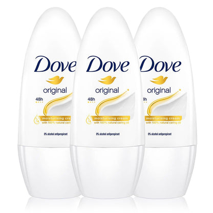 3 x 50ml Dove Anti-Perspirant Roll-On Original