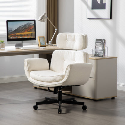 Criss Cross Chair with Adjustable Armrests and Wheels and Headrest, Lounge Va...