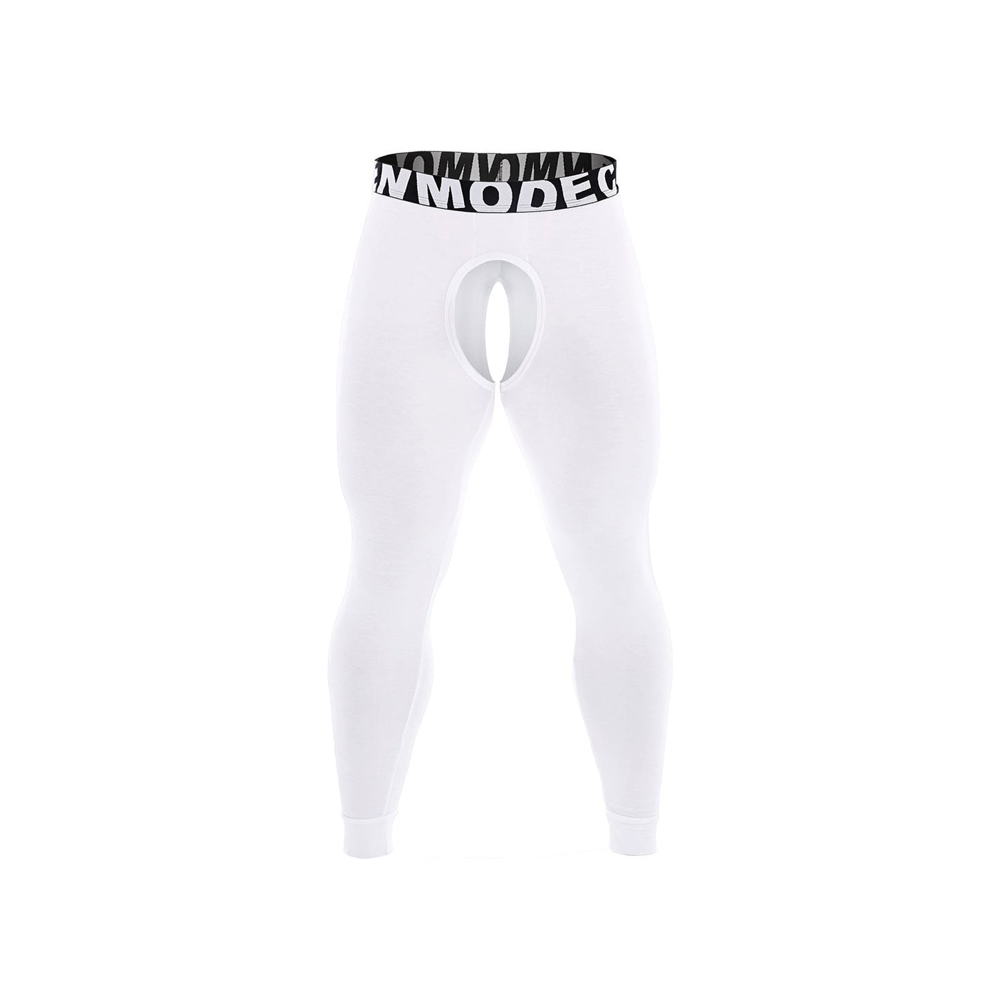 Men's Slim-fit Thermal Underwear Sexy Open-end Breathable Off-free Bottoming Long Pants
