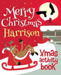 Merry Christmas Harrison - Xmas Activity Book: (Personalized Children's Activity Book) - Paperback