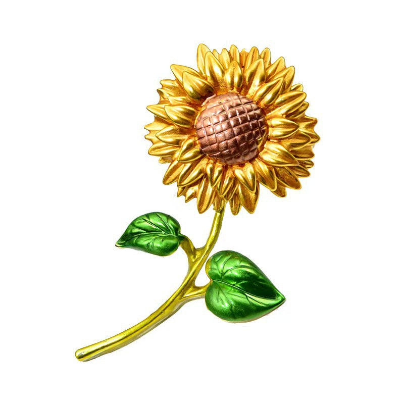 Sunflower Corsage Brooch Exquisite Niche-Design Pin Accessory