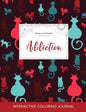 Adult Coloring Journal: Addiction (Animal Illustrations, Cats) - Paperback