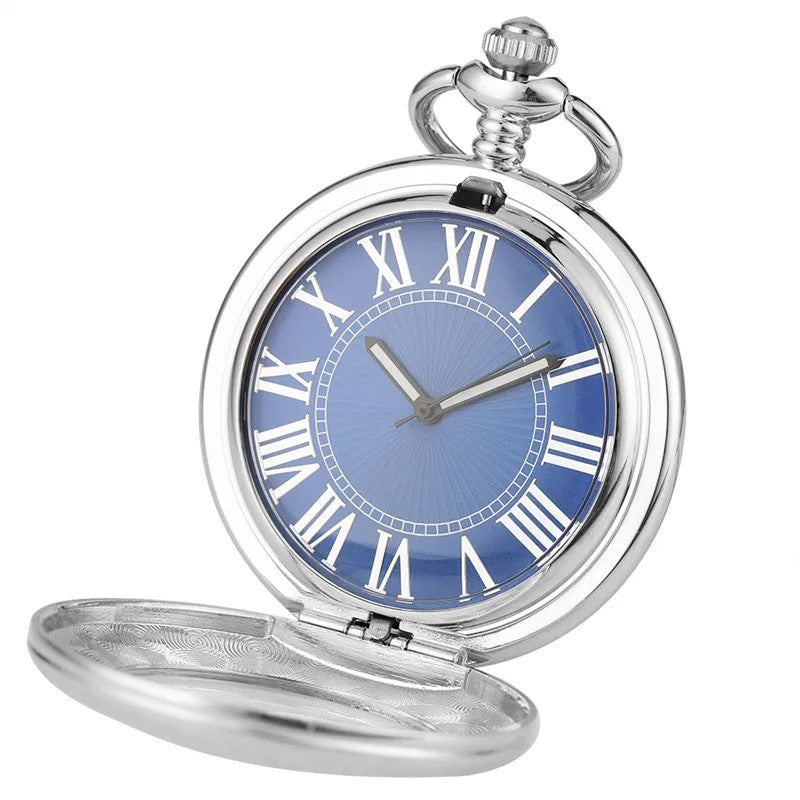 Antique-style Silver Open-lid Magnifying Glass With Fully Automatic Design