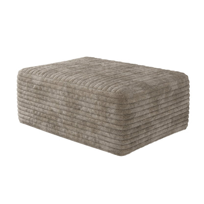 37.40' Sofa Ottoman, No Assembly Required, Camel Plush Corduroy Fabric