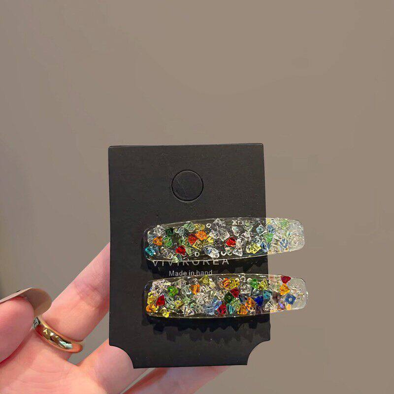 Dopamine-colored Diamond Hair Clip For Women