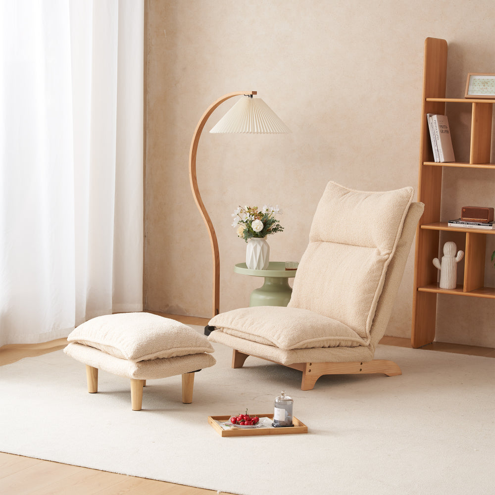 Foldable Recliner Sofa Chair | Ergonomic Lazy Lounge Chair with Adjustable Back & Headrest