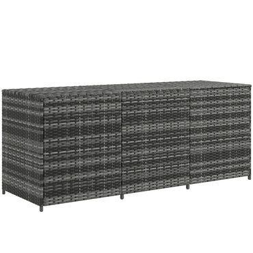175 Gallon Outdoor Storage Box with Inner Liner, PE Rattan Wicker Deck Box with