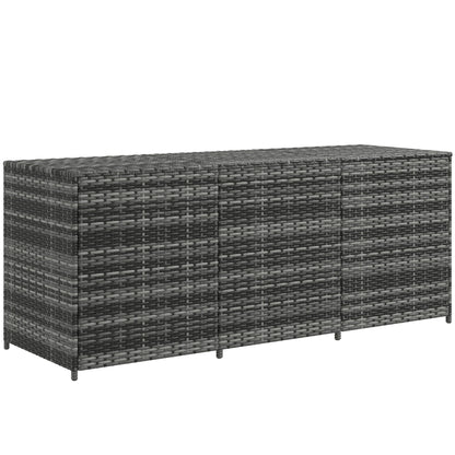175 Gallon Outdoor Storage Box with Inner Liner, PE Rattan Wicker Deck Box with