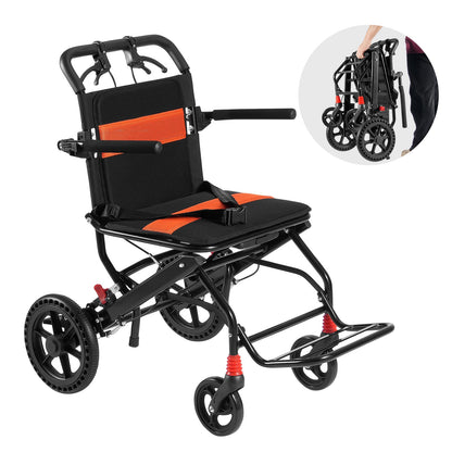 Manual Wheelchair Folding Aluminum 18" Seat 220 LB Capacity