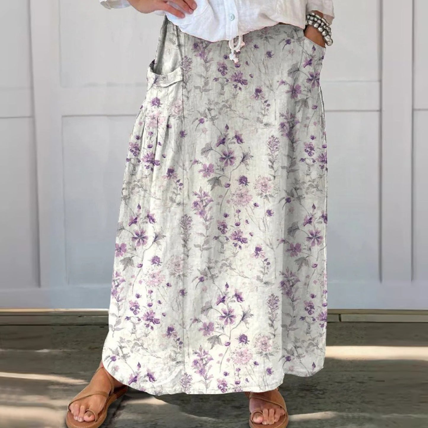 Casual Retro Floral Vacation Dress With A Sophisticated Work-appropriate Vibe
