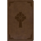 KJV Large Print Personal Size Reference Bible, Brown Celtic Cross Leathertouch - Imitation Leather