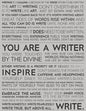 Writer Motivational Notebook - Writing Prompts To Cure Writer's Block - The Writing Manifesto Blank Journal: Writing Quotes to Inspire Writing & Poetr - Paperback