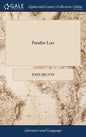 Paradise Lost: A Poem, in Twelve Books. By John Milton. With A Biographical and Critical Account of the Author and his Writings - Hardcover