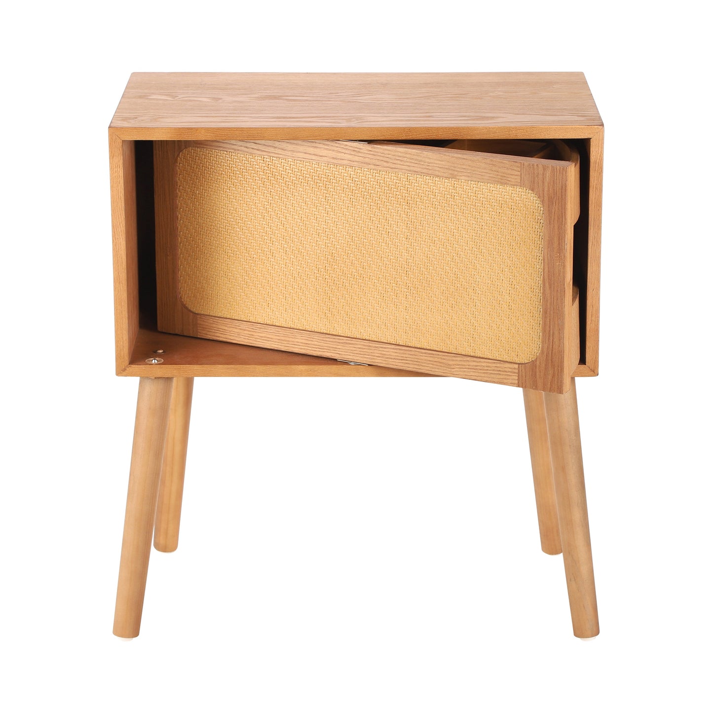 Rotating Hidden Compartment Nightstands, Mid Century Modern Concealment