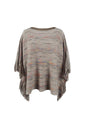 Round Neck Fringe Detail Sleeve Poncho