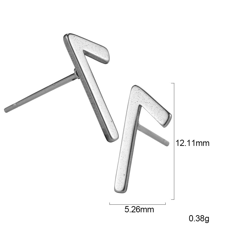 Nordic Rune Letter Earrings Made Of Stainless Steel