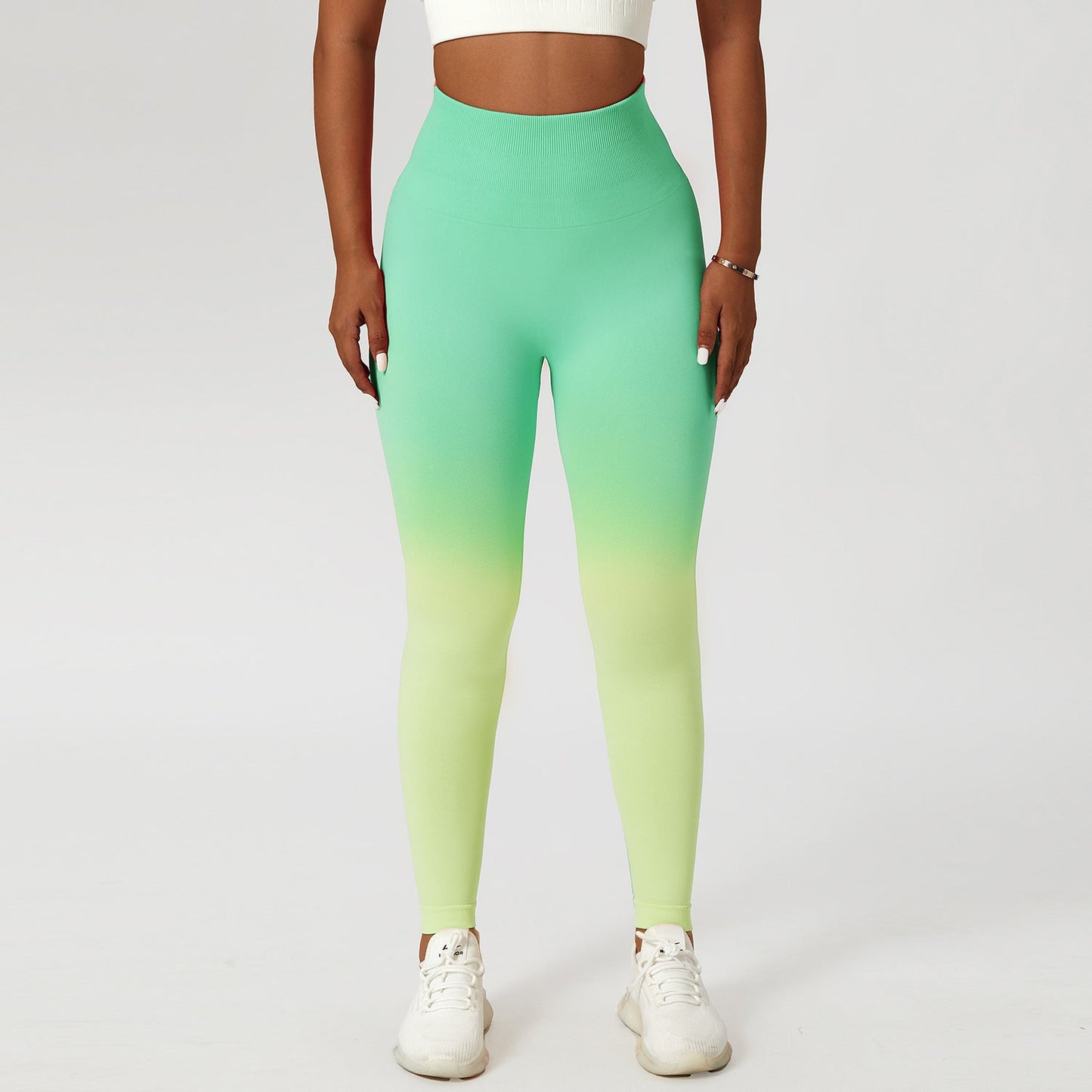 Gradient Fitness High Waist Sportswear Tight Outdoor Pants