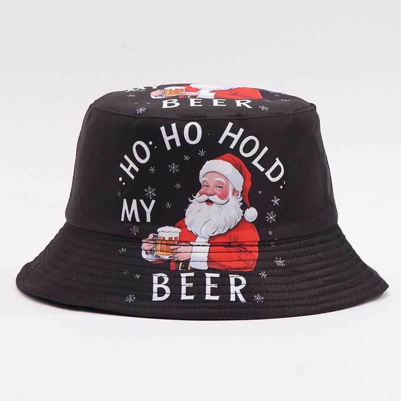 European And American Digital-print Bell-shaped Reindeer Bucket Hat